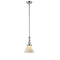 Cone Mini Pendant shown in the Polished Nickel finish with a Matte White shade