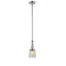 Bell Mini Pendant shown in the Polished Nickel finish with a Clear shade