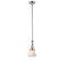 Cone Mini Pendant shown in the Polished Nickel finish with a Matte White shade