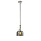 Bell Mini Pendant shown in the Polished Nickel finish with a Plated Smoke shade