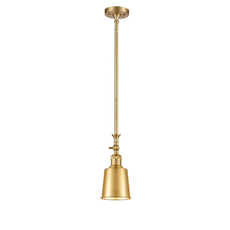 Addison Mini Pendant shown in the Satin Gold finish with a Satin Gold shade