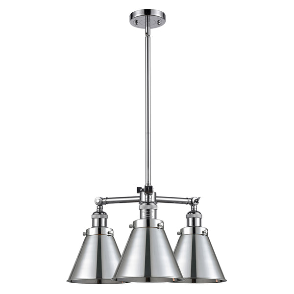 Appalachian Chandelier shown in the Polished Chrome finish with a Polished Chrome shade