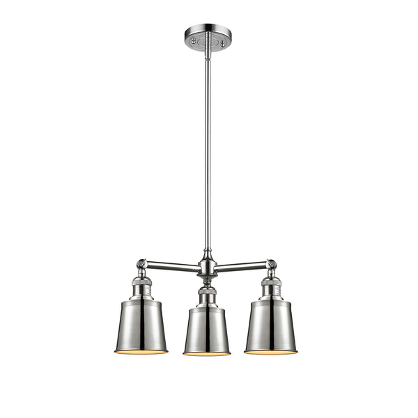 Addison Chandelier shown in the Polished Chrome finish with a Polished Chrome shade