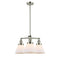 Cone Chandelier shown in the Polished Nickel finish with a Matte White shade