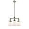 Cone Chandelier shown in the Polished Nickel finish with a Matte White shade