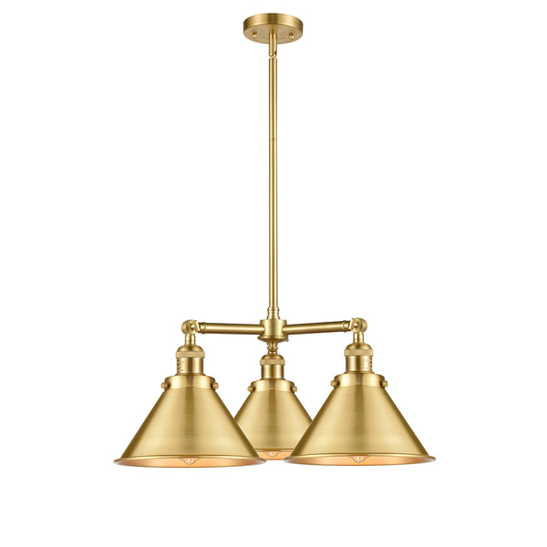 Briarcliff Chandelier shown in the Satin Gold finish with a Satin Gold shade