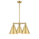 Appalachian Chandelier shown in the Satin Gold finish with a Satin Gold shade