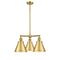 Appalachian Chandelier shown in the Satin Gold finish with a Satin Gold shade