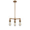 Bare Bulb Chandelier shown in the Brushed Brass finish