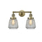 Chatham Bath Vanity Light shown in the Antique Brass finish with a Clear shade