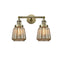 Chatham Bath Vanity Light shown in the Antique Brass finish with a Mercury shade