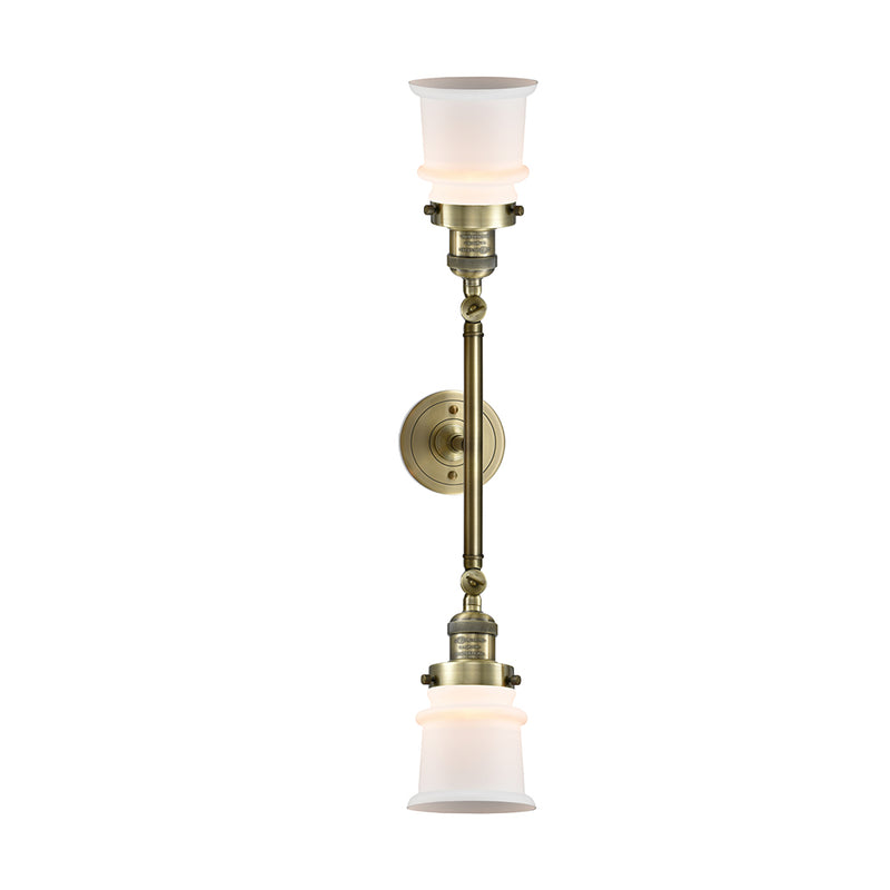 Innovations Lighting Small Canton 2 Light Bath Vanity Light Part Of The Franklin Restoration Collection 208-AB-G181S-LED