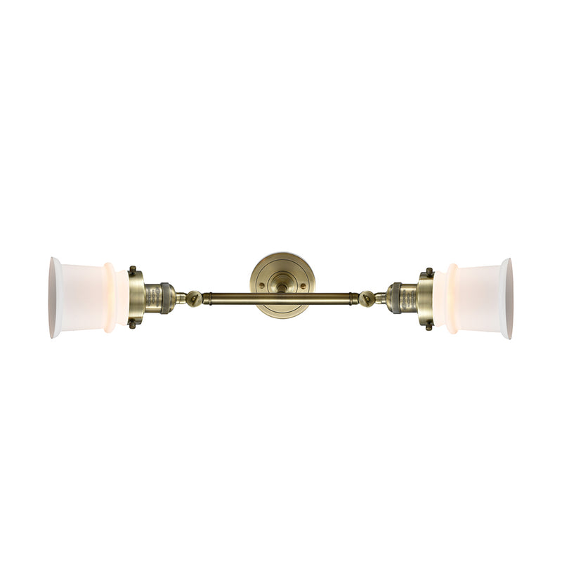 Innovations Lighting Small Canton 2 Light Bath Vanity Light Part Of The Franklin Restoration Collection 208-AB-G181S-LED