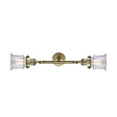Innovations Lighting Small Canton 2 Light Bath Vanity Light Part Of The Franklin Restoration Collection 208-AB-G182S-LED