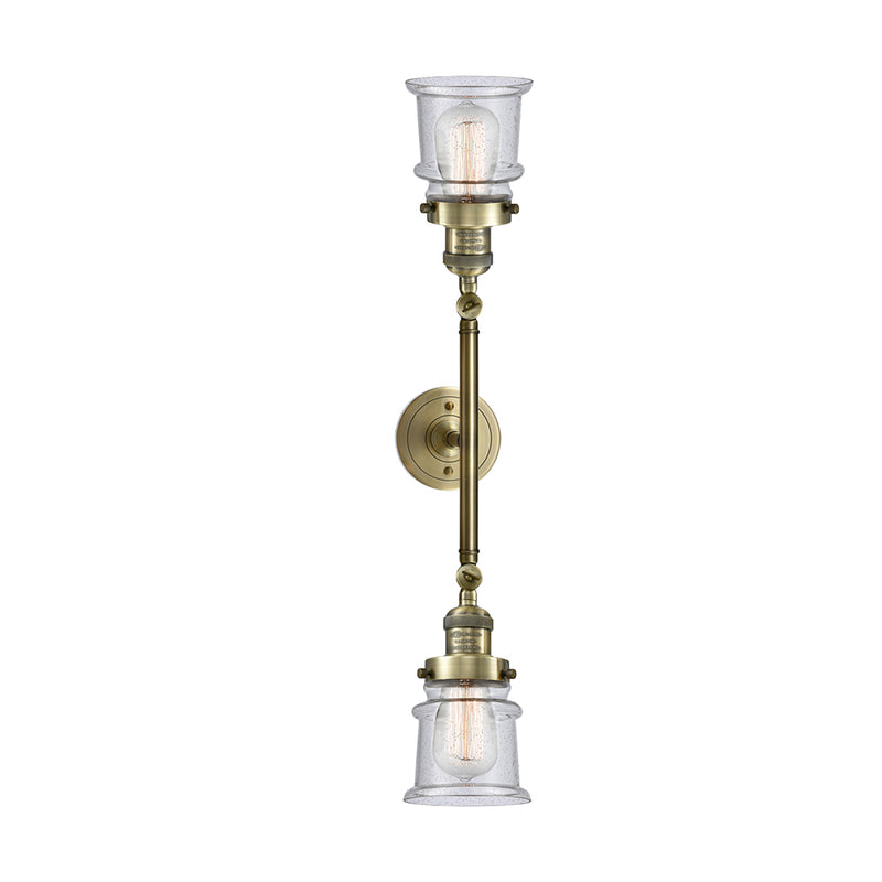 Innovations Lighting Small Canton 2 Light Bath Vanity Light Part Of The Franklin Restoration Collection 208-AB-G184S-LED