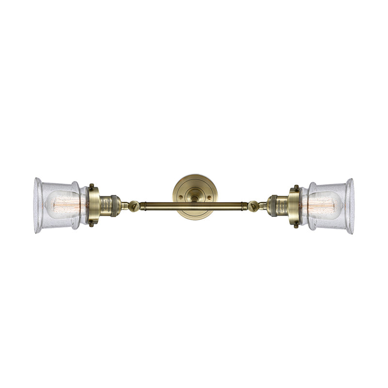 Innovations Lighting Small Canton 2 Light Bath Vanity Light Part Of The Franklin Restoration Collection 208-AB-G184S-LED