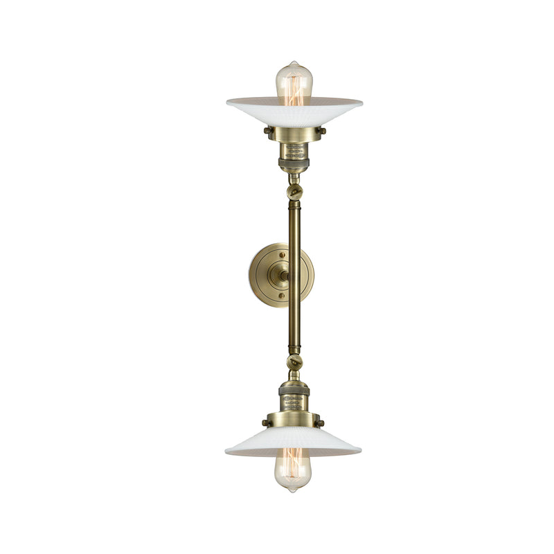 Innovations Lighting Halophane 2 Light Bath Vanity Light Part Of The Franklin Restoration Collection 208-AB-G1-LED