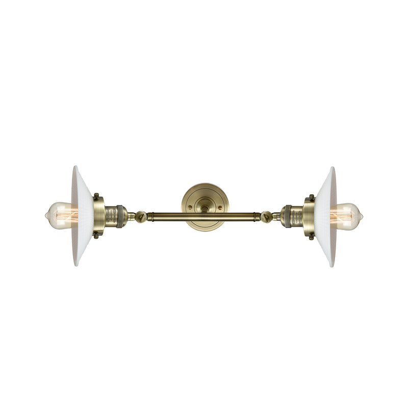 Innovations Lighting Halophane 2 Light Bath Vanity Light Part Of The Franklin Restoration Collection 208-AB-G1-LED