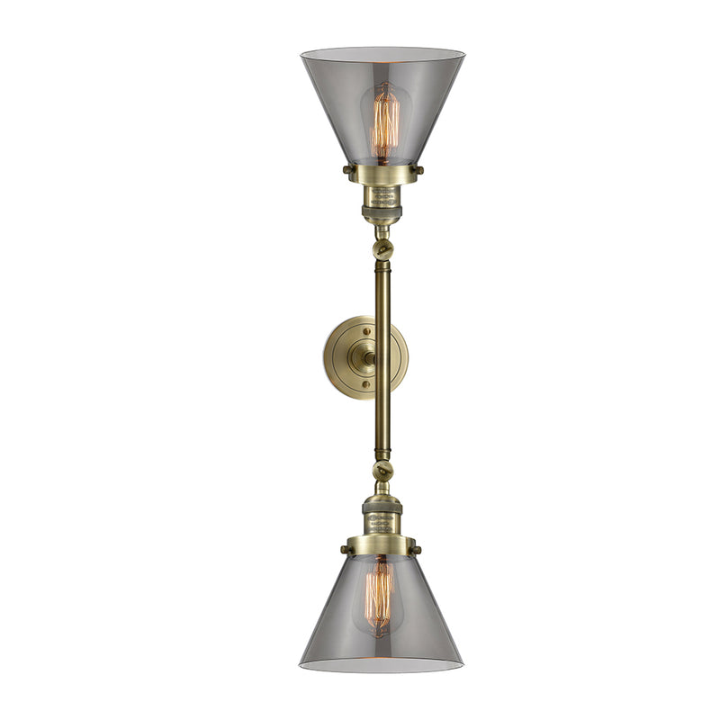 Innovations Lighting Large Cone 2 Light Bath Vanity Light Part Of The Franklin Restoration Collection 208-AB-G43-LED