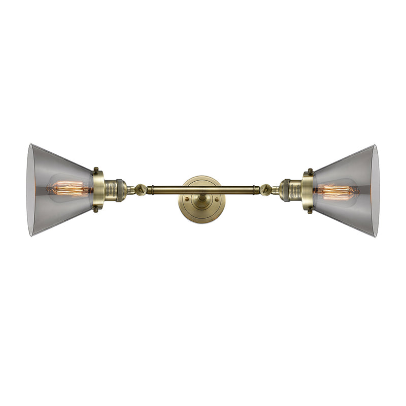Innovations Lighting Large Cone 2 Light Bath Vanity Light Part Of The Franklin Restoration Collection 208-AB-G43
