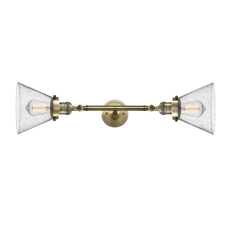 Innovations Lighting Large Cone 2 Light Bath Vanity Light Part Of The Franklin Restoration Collection 208-AB-G44