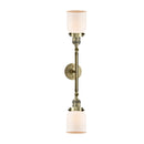 Innovations Lighting Small Bell 2 Light Bath Vanity Light Part Of The Franklin Restoration Collection 208-AB-G51-LED