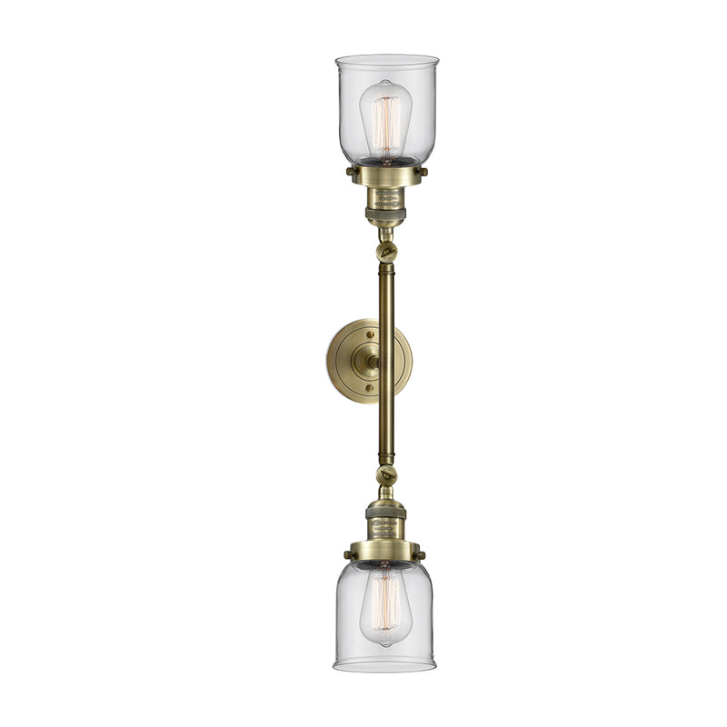 Innovations Lighting Small Bell 2 Light Bath Vanity Light Part Of The Franklin Restoration Collection 208-AB-G52-LED