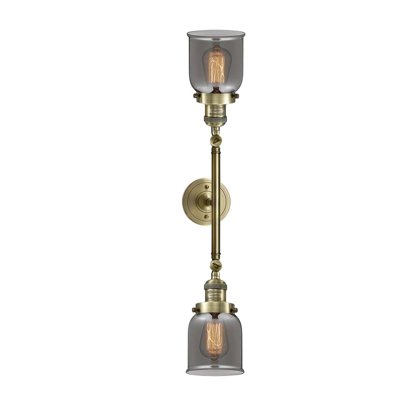Innovations Lighting Small Bell 2 Light Bath Vanity Light Part Of The Franklin Restoration Collection 208-AB-G53-LED