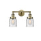 Bell Bath Vanity Light shown in the Antique Brass finish with a Seedy shade