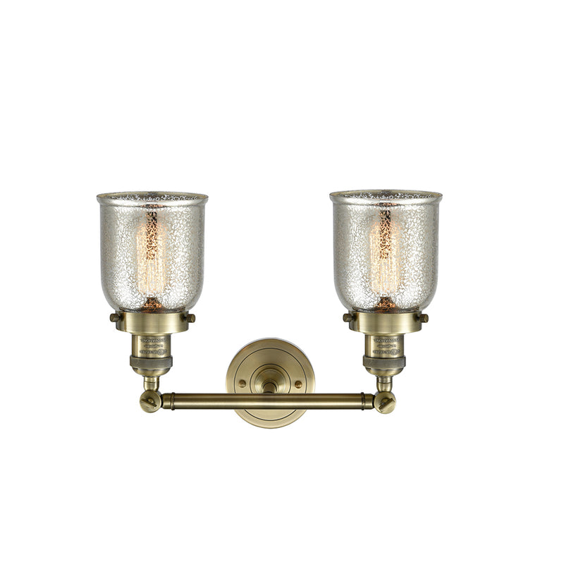 Innovations Lighting Small Bell 2 Light Bath Vanity Light Part Of The Franklin Restoration Collection 208-AB-G58-LED
