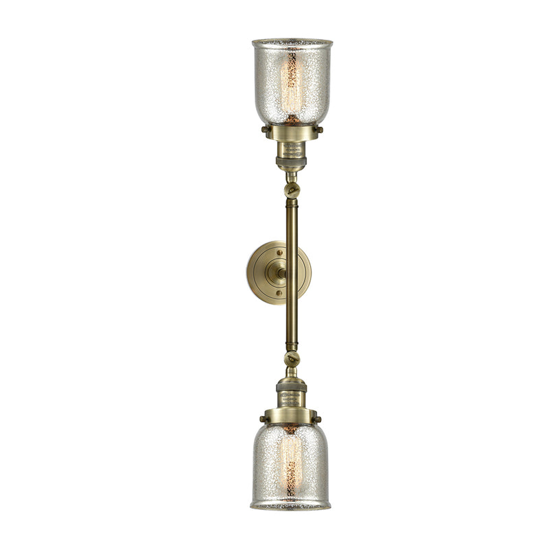 Innovations Lighting Small Bell 2 Light Bath Vanity Light Part Of The Franklin Restoration Collection 208-AB-G58-LED
