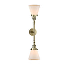 Innovations Lighting Small Cone 2 Light Bath Vanity Light Part Of The Franklin Restoration Collection 208-AB-G61-LED