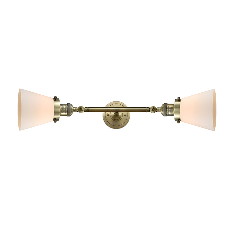 Innovations Lighting Small Cone 2 Light Bath Vanity Light Part Of The Franklin Restoration Collection 208-AB-G61-LED
