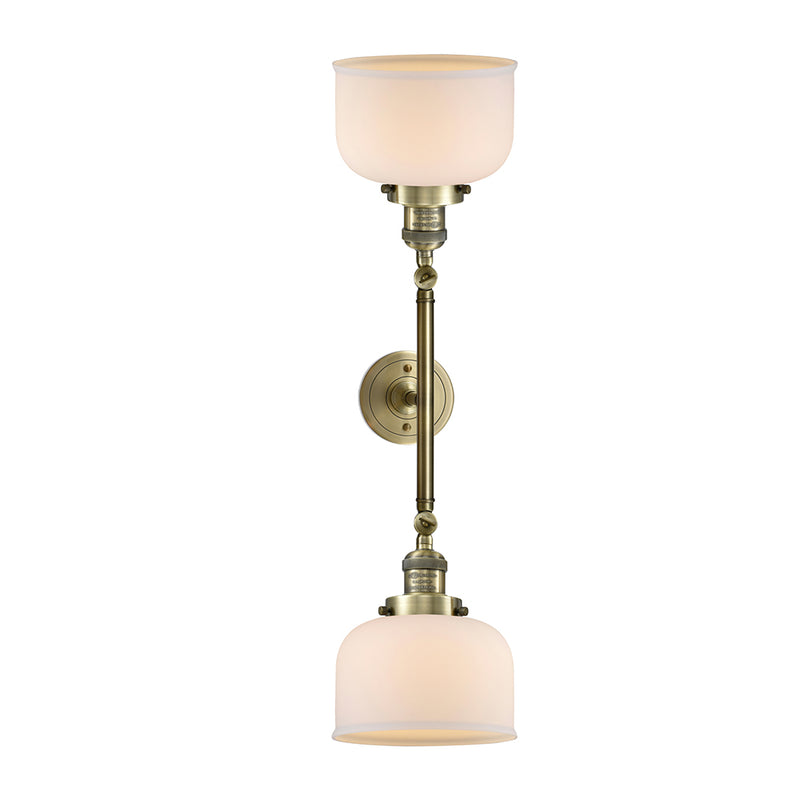 Innovations Lighting Large Bell 2 Light Bath Vanity Light Part Of The Franklin Restoration Collection 208-AB-G71-LED