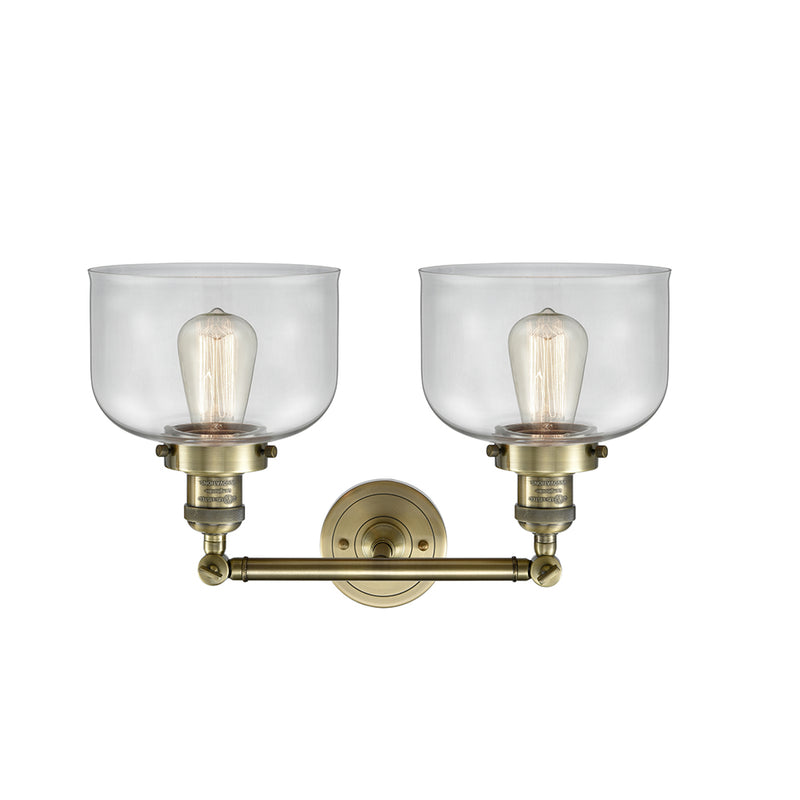 Innovations Lighting Large Bell 2 Light Bath Vanity Light Part Of The Franklin Restoration Collection 208-AB-G72-LED