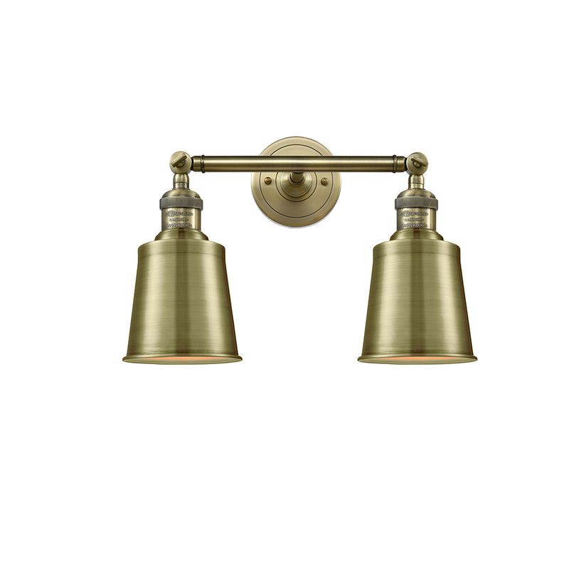 Addison Bath Vanity Light shown in the Antique Brass finish with a Antique Brass shade