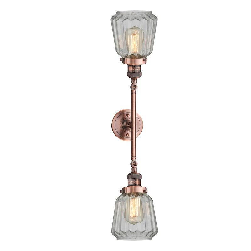 Innovations Lighting Chatham 2 Light Bath Vanity Light Part Of The Franklin Restoration Collection 208-AC-G142-LED