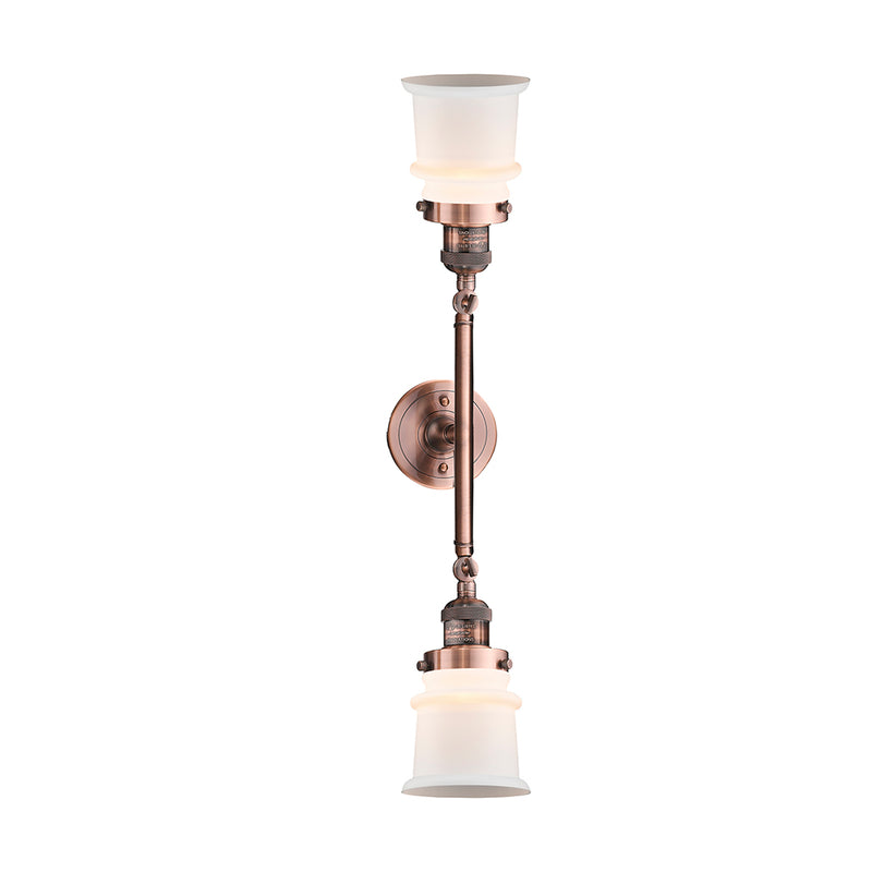 Innovations Lighting Small Canton 2 Light Bath Vanity Light Part Of The Franklin Restoration Collection 208-AC-G181S-LED