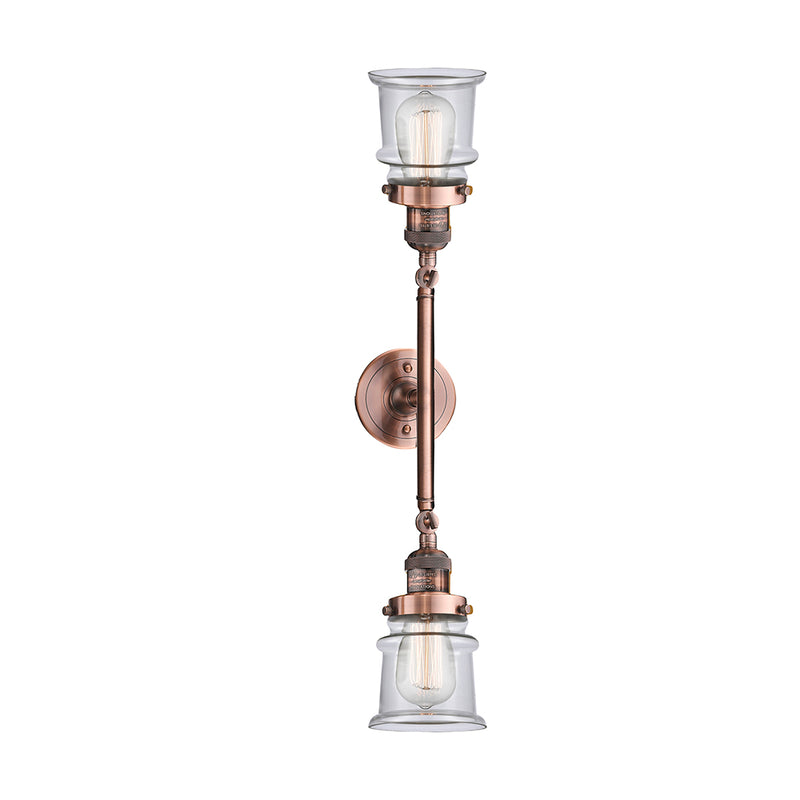 Innovations Lighting Small Canton 2 Light Bath Vanity Light Part Of The Franklin Restoration Collection 208-AC-G182S-LED
