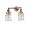 Canton Bath Vanity Light shown in the Antique Copper finish with a Clear shade