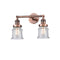 Canton Bath Vanity Light shown in the Antique Copper finish with a Seedy shade
