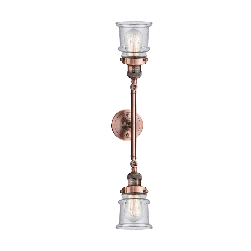 Innovations Lighting Small Canton 2 Light Bath Vanity Light Part Of The Franklin Restoration Collection 208-AC-G184S-LED
