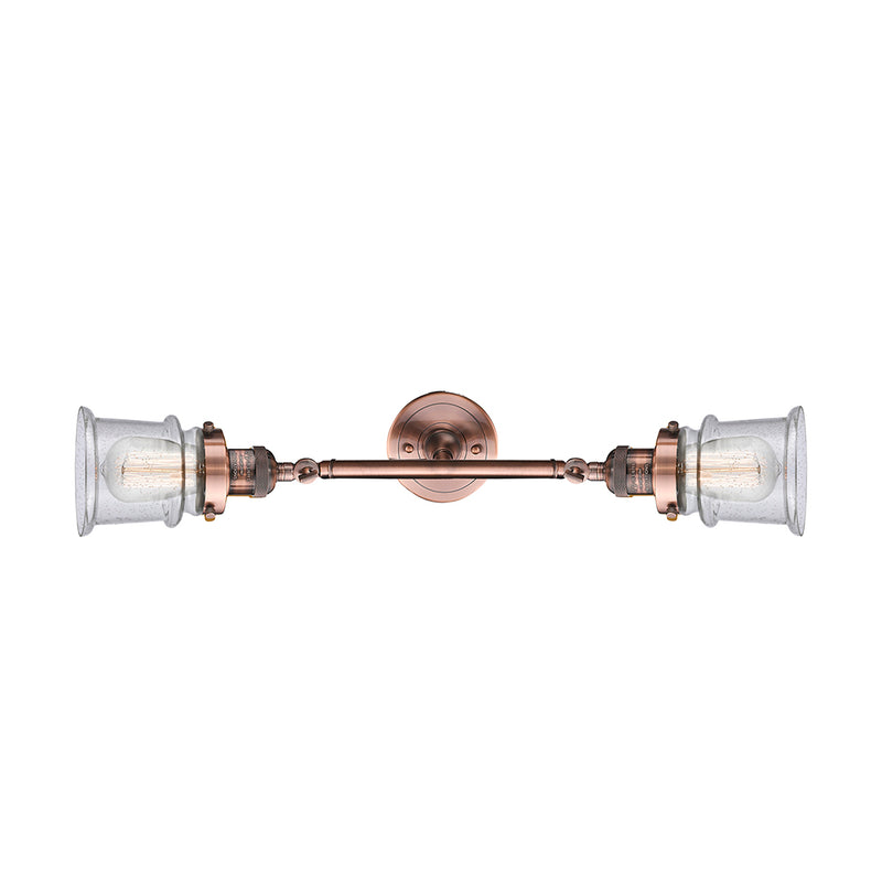 Innovations Lighting Small Canton 2 Light Bath Vanity Light Part Of The Franklin Restoration Collection 208-AC-G184S-LED