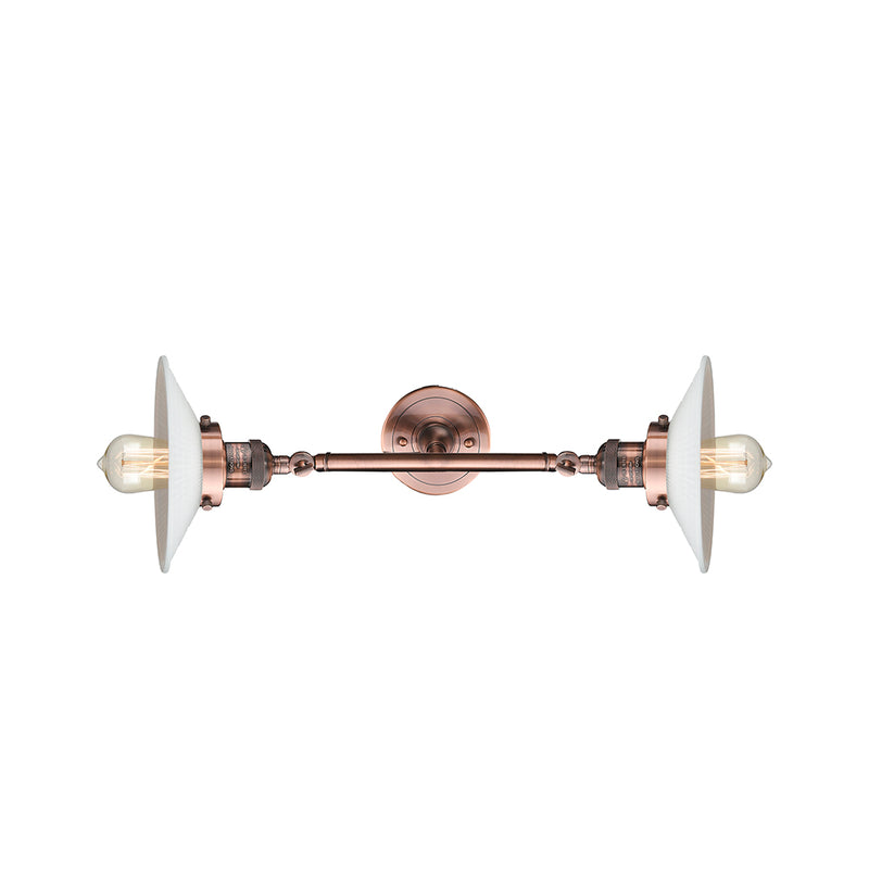 Innovations Lighting Halophane 2 Light Bath Vanity Light Part Of The Franklin Restoration Collection 208-AC-G1