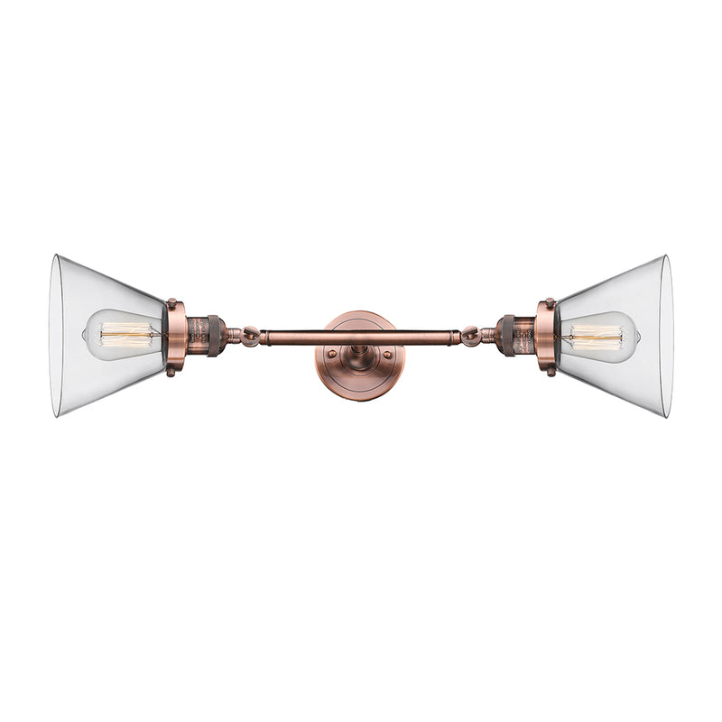 Innovations Lighting Large Cone 2 Light Bath Vanity Light Part Of The Franklin Restoration Collection 208-AC-G42-LED