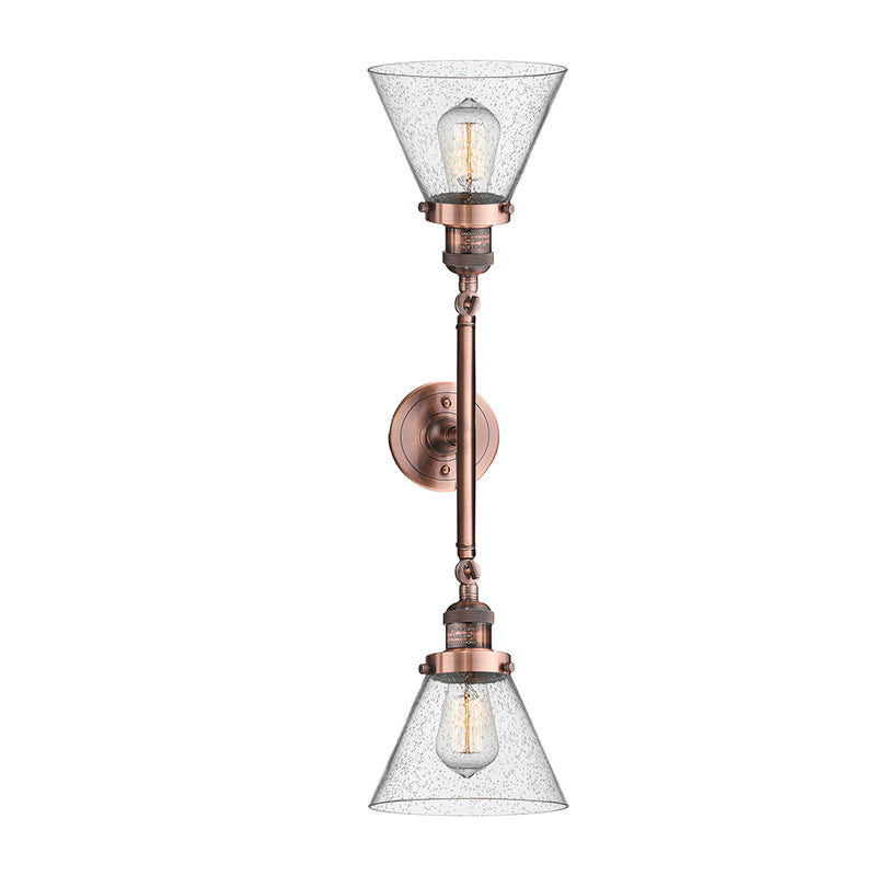 Innovations Lighting Large Cone 2 Light Bath Vanity Light Part Of The Franklin Restoration Collection 208-AC-G44-LED