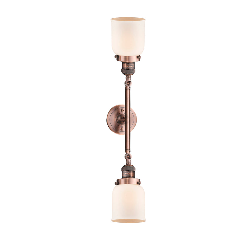 Innovations Lighting Small Bell 2 Light Bath Vanity Light Part Of The Franklin Restoration Collection 208-AC-G51-LED