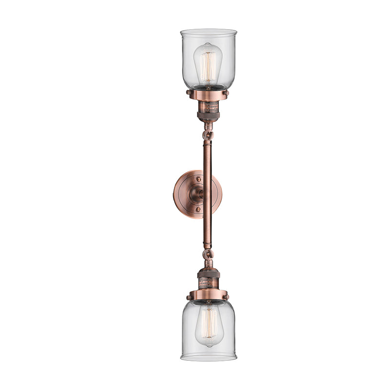 Innovations Lighting Small Bell 2 Light Bath Vanity Light Part Of The Franklin Restoration Collection 208-AC-G52