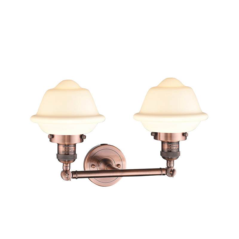 Innovations Lighting Small Oxford 2 Light Bath Vanity Light Part Of The Franklin Restoration Collection 208-AC-G531-LED