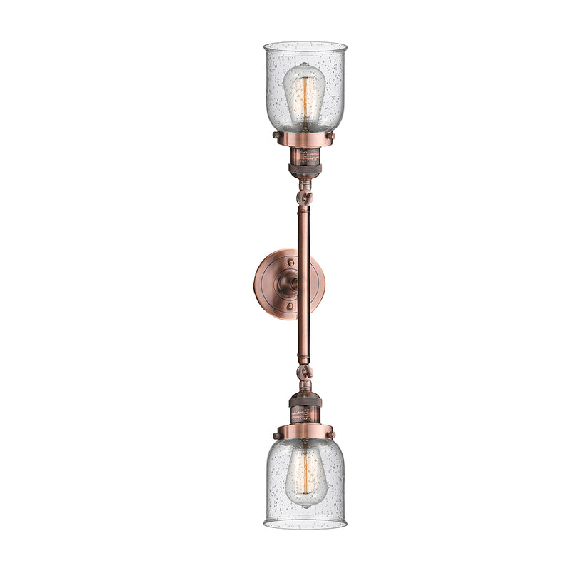Innovations Lighting Small Bell 2 Light Bath Vanity Light Part Of The Franklin Restoration Collection 208-AC-G54-LED